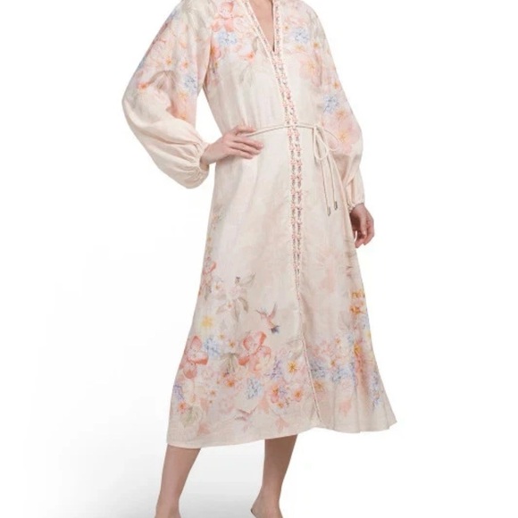 Calypso St. Barth Other - Calypso St. Barth Pale Blush Floral Embroidered Midi Dress M